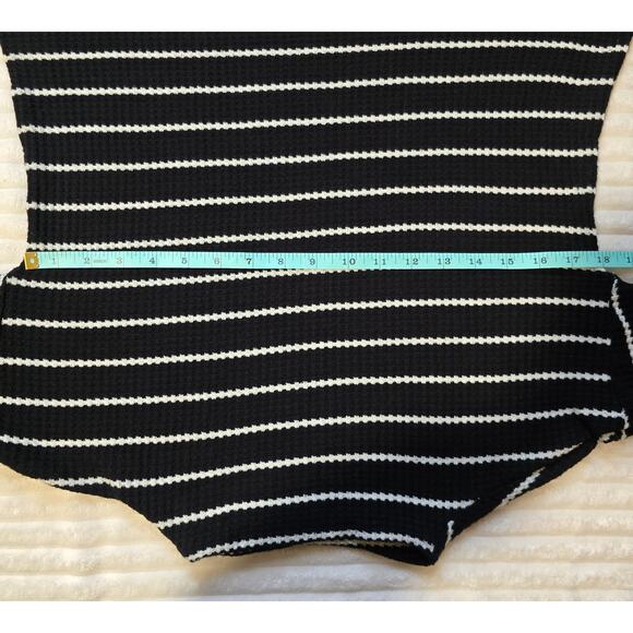 Anthropologie Sunday In Brooklyn Waffle Knit Striped Top - Picture 8 of 10